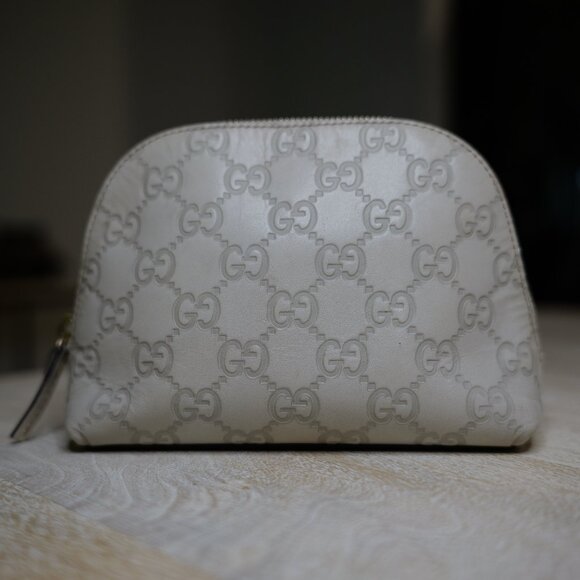 GUCCI Guccissima GG Leather Makeup Cosmetics Pouch - Picture 1 of 16